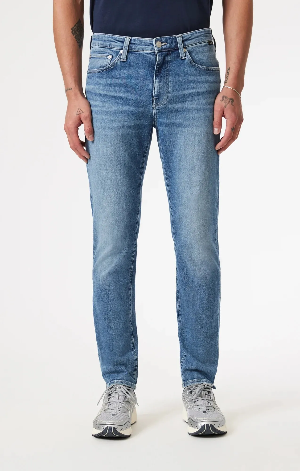 Steve Athletic Fit Jeans | Mid Brushed Classic Blue