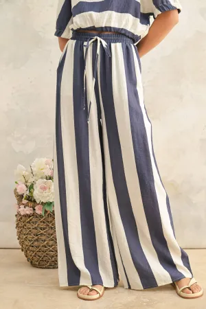 Striped Wide Leg Trouser