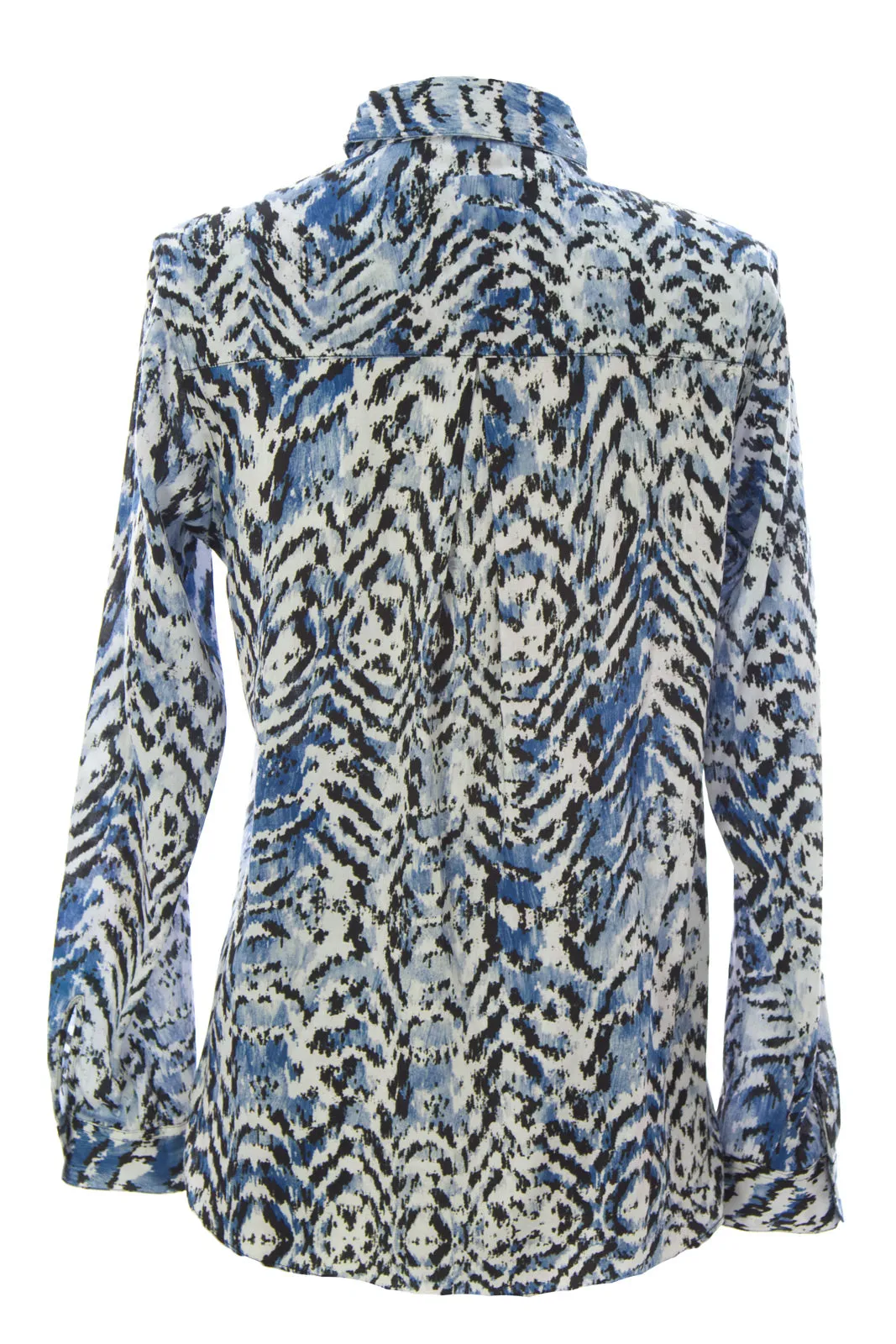SURFACE TO AIR Women's Blue Tiger Zulu Shirt $295 NEW