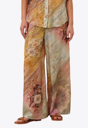 Tallow Wide-Leg Silk Pants