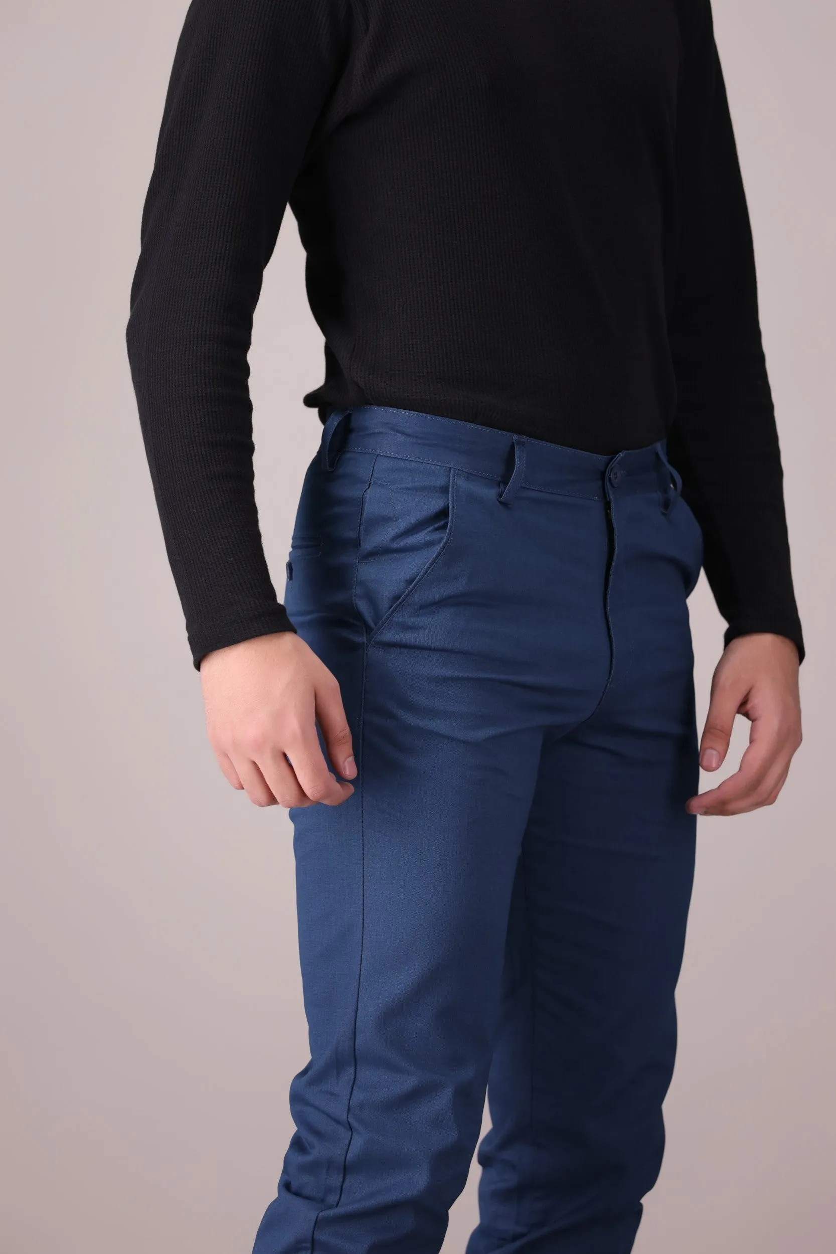 TAPPERED FIT COTTON PANTS