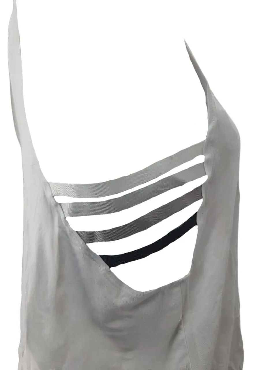 TEREZ Women's White Racerback Ribbon Tank #25178751 NWT