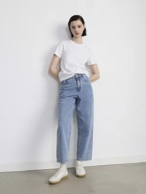 The Janis Wide Balloon Jean in Light Wash