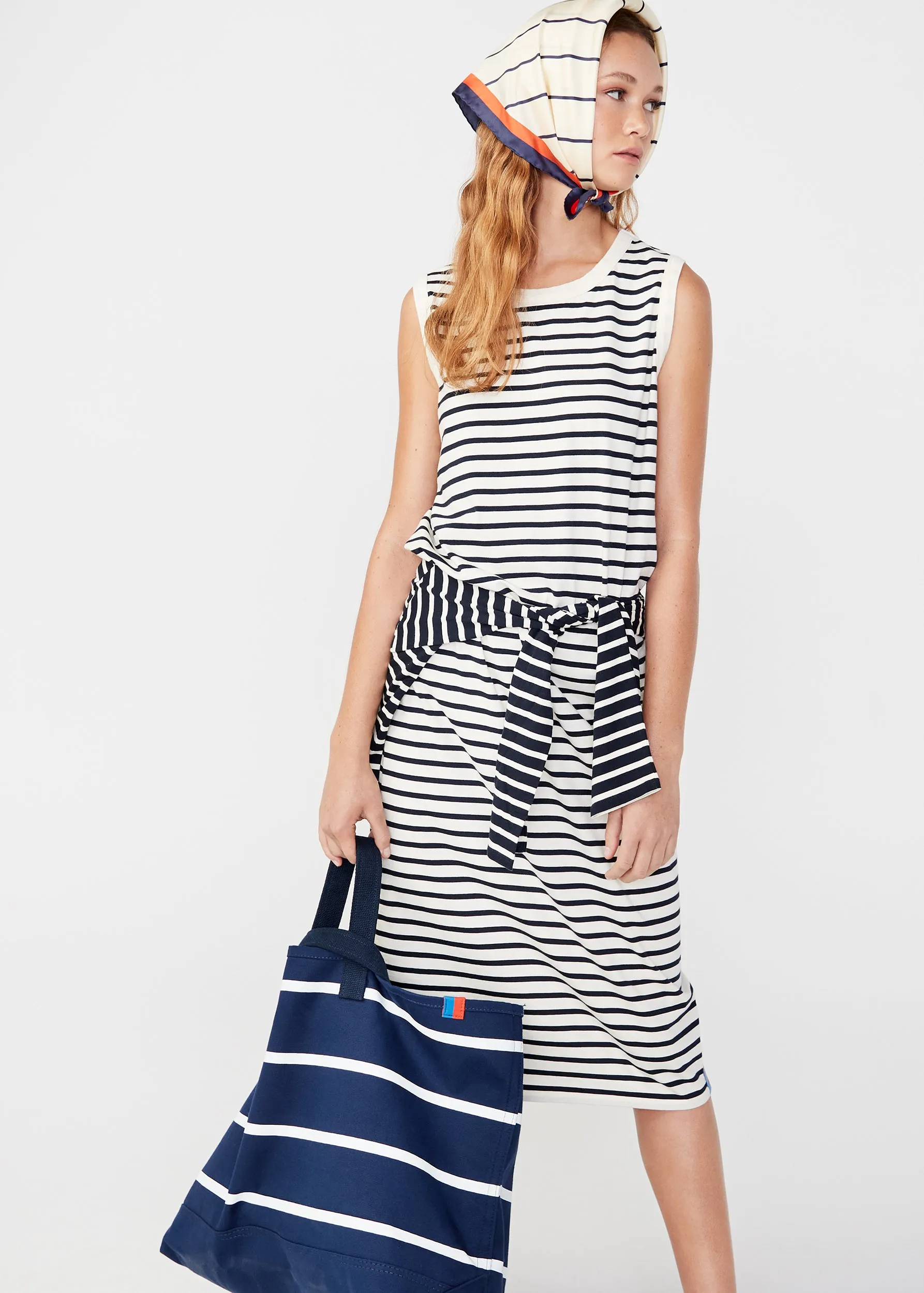 The Tank Dress - Cream/Navy