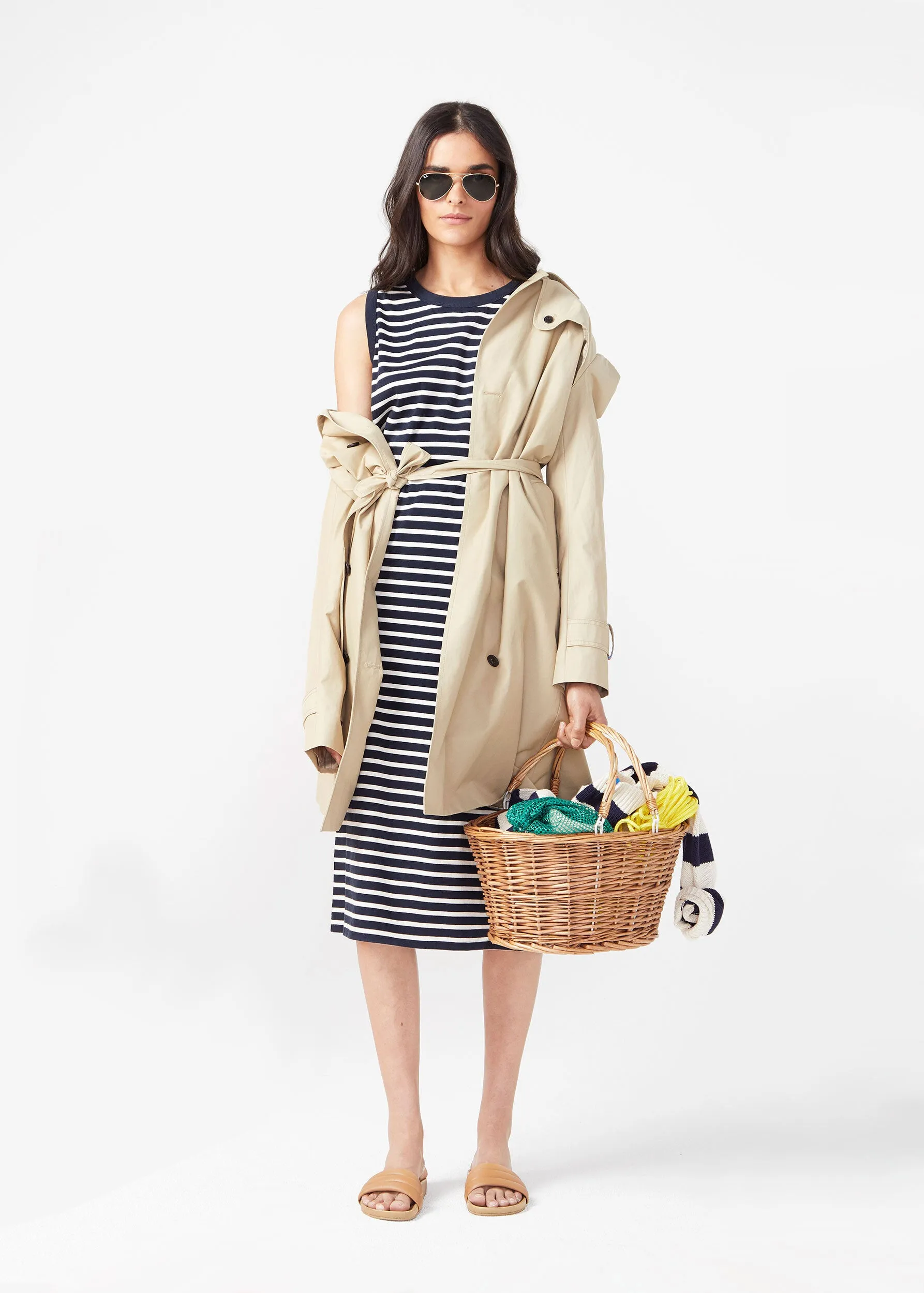 The Tank Dress - Navy/Cream