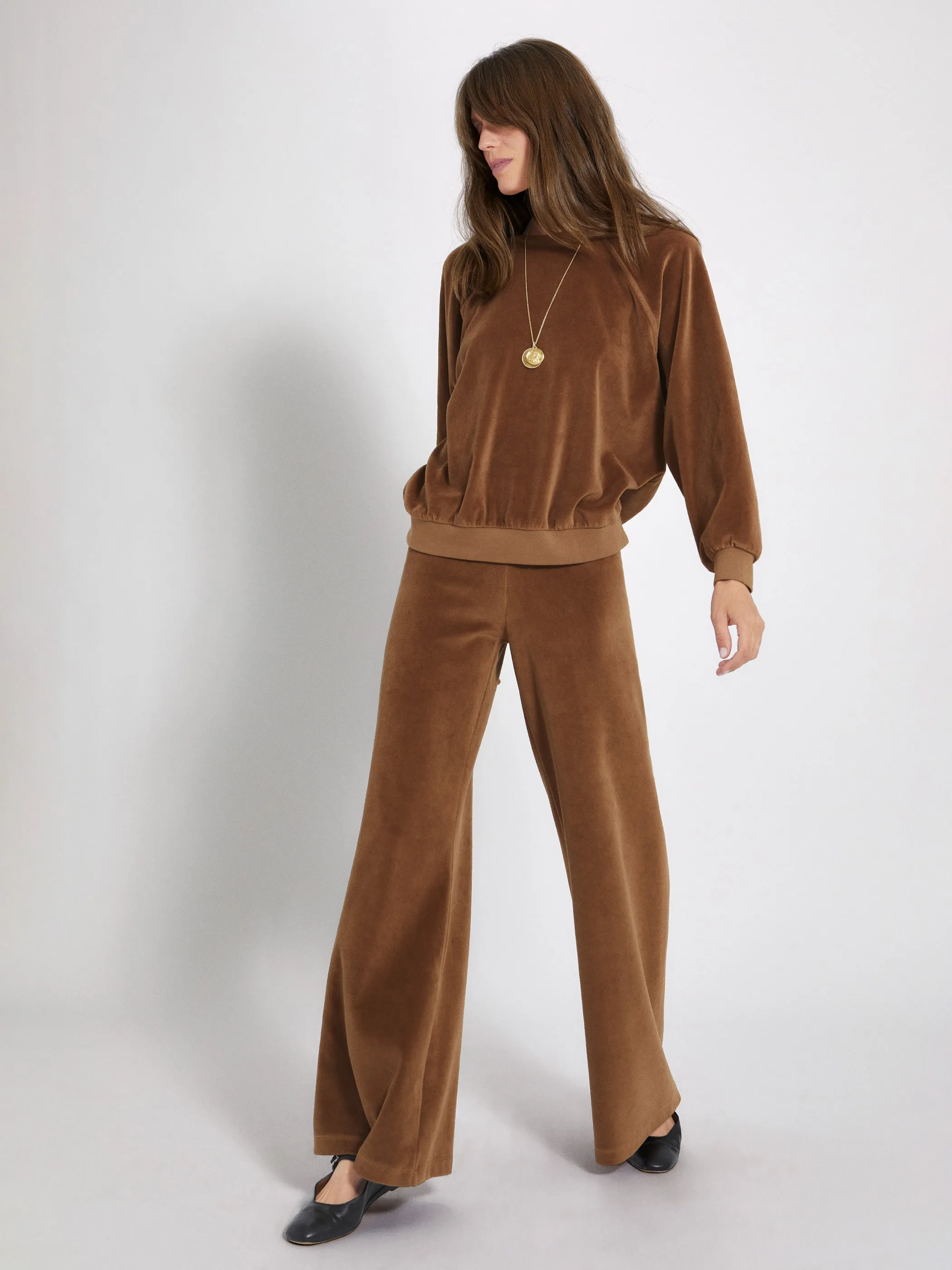 The Zephyra Flare Pants in Velour