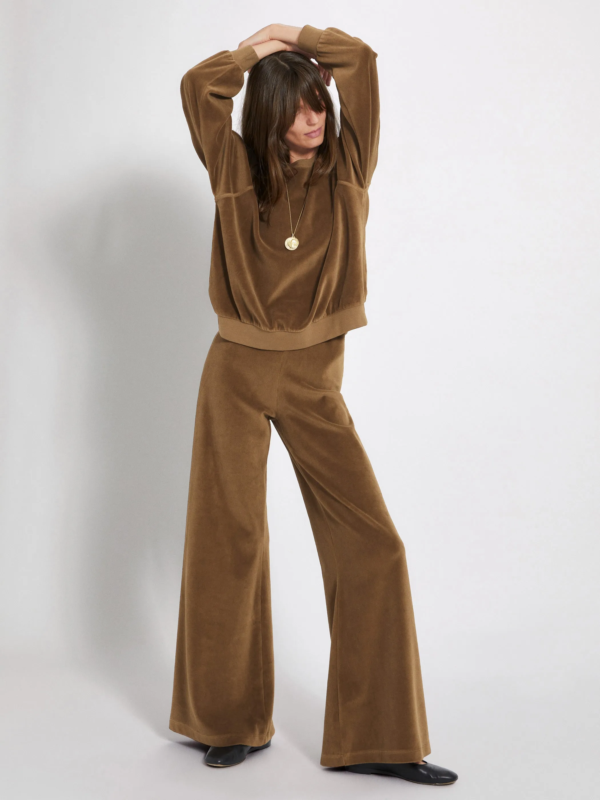 The Zephyra Flare Pants in Velour