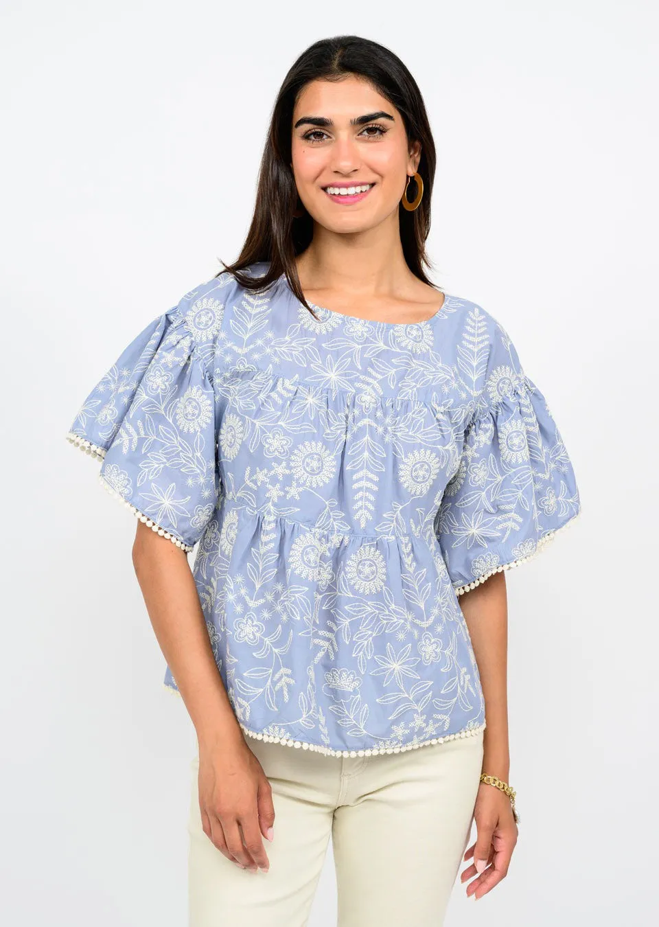 TIERED EMB TOP