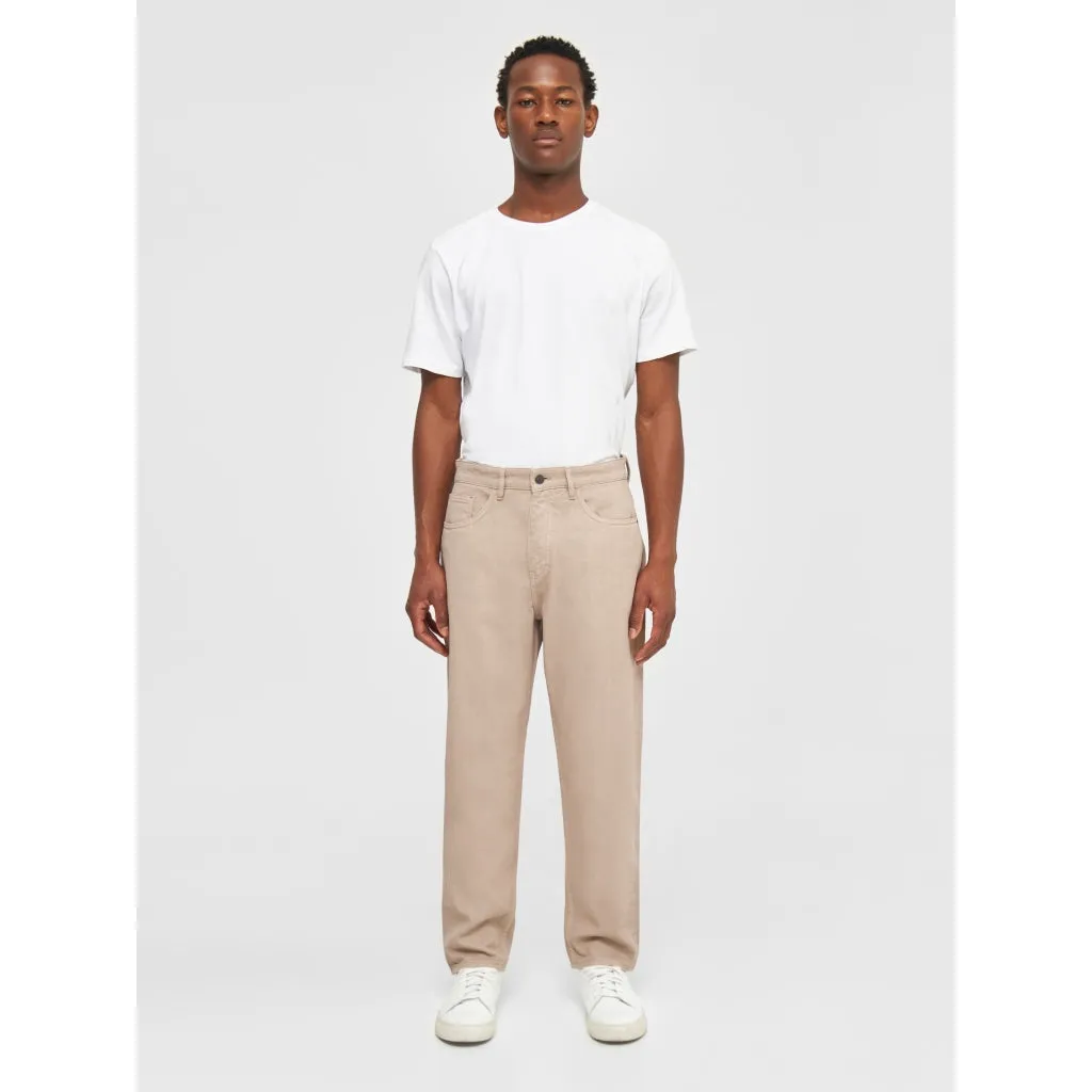 TIM tapered fit twill 5-pocket pants in buttercream