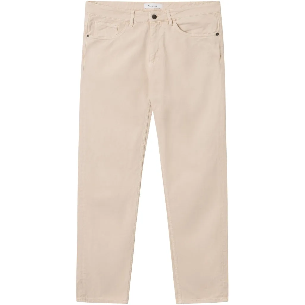 TIM tapered fit twill 5-pocket pants in buttercream