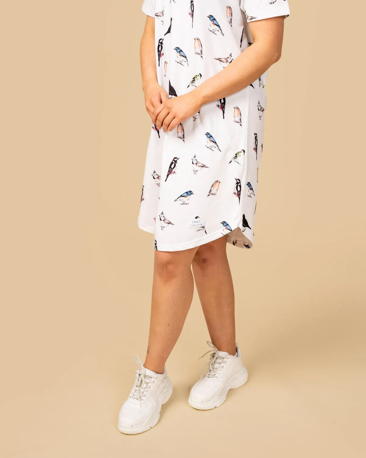 Toive T-Shirt Dress White Birds