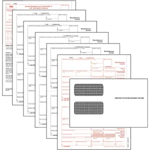 TOPS 5-part IRS 1099 Misc Laser Forms Tax Kit