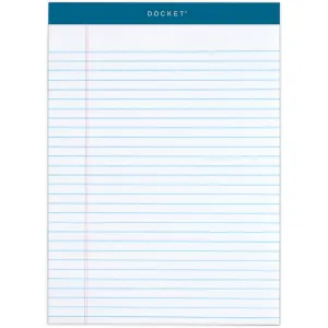 TOPS Docket Letr-Trim Legal Ruled White Legal Pads