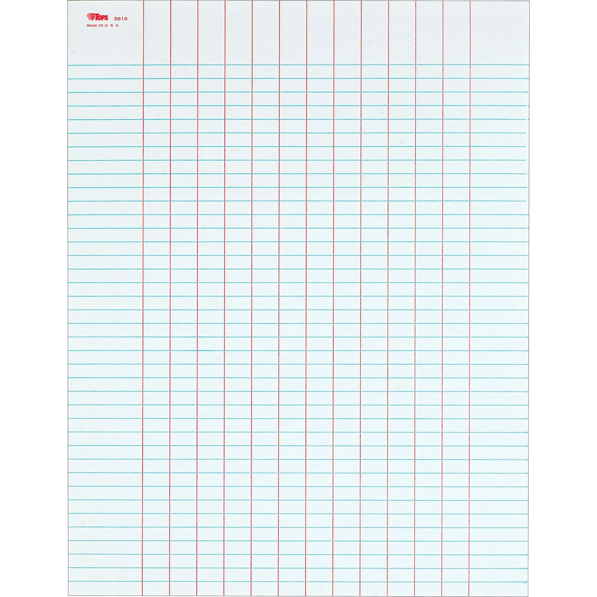 TOPS Portrait Format 13-Column Data Pads