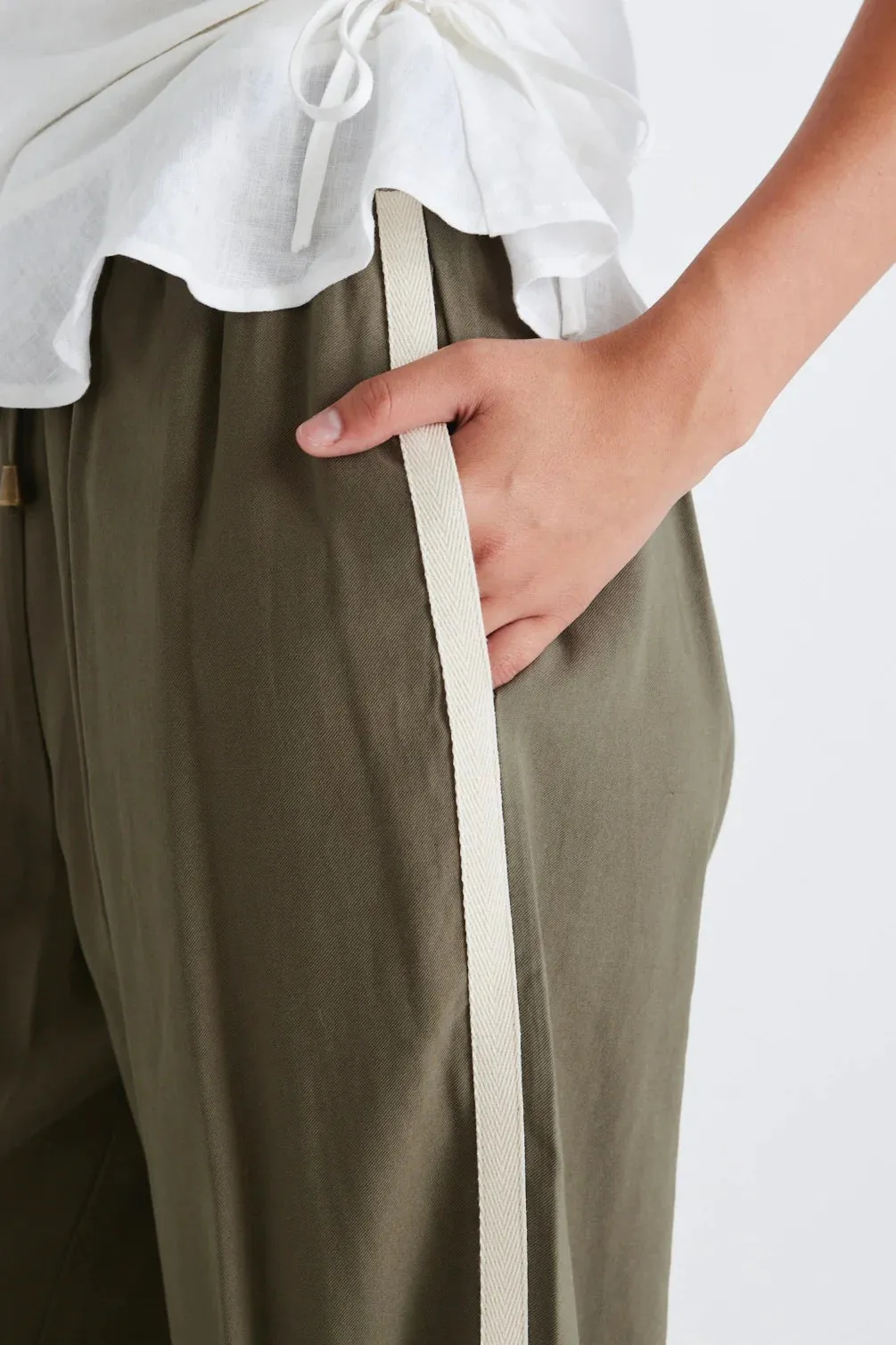 Townie Wide Leg Pant - Olive