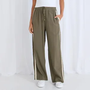 Townie Wide Leg Pant - Olive