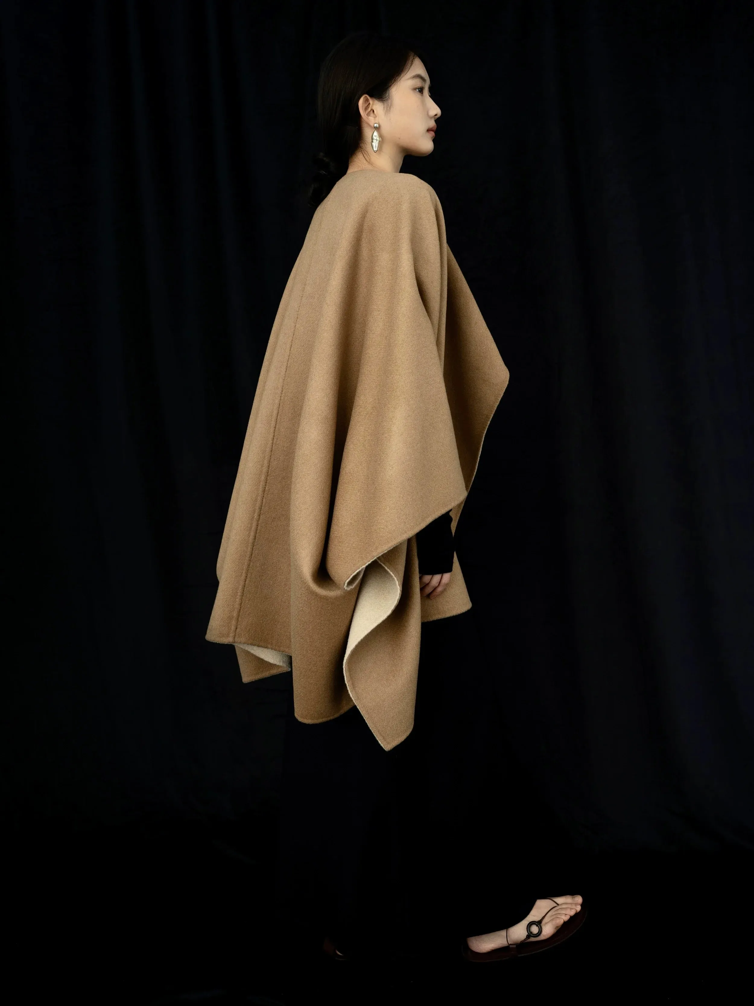 Two-Tone Draped Cape