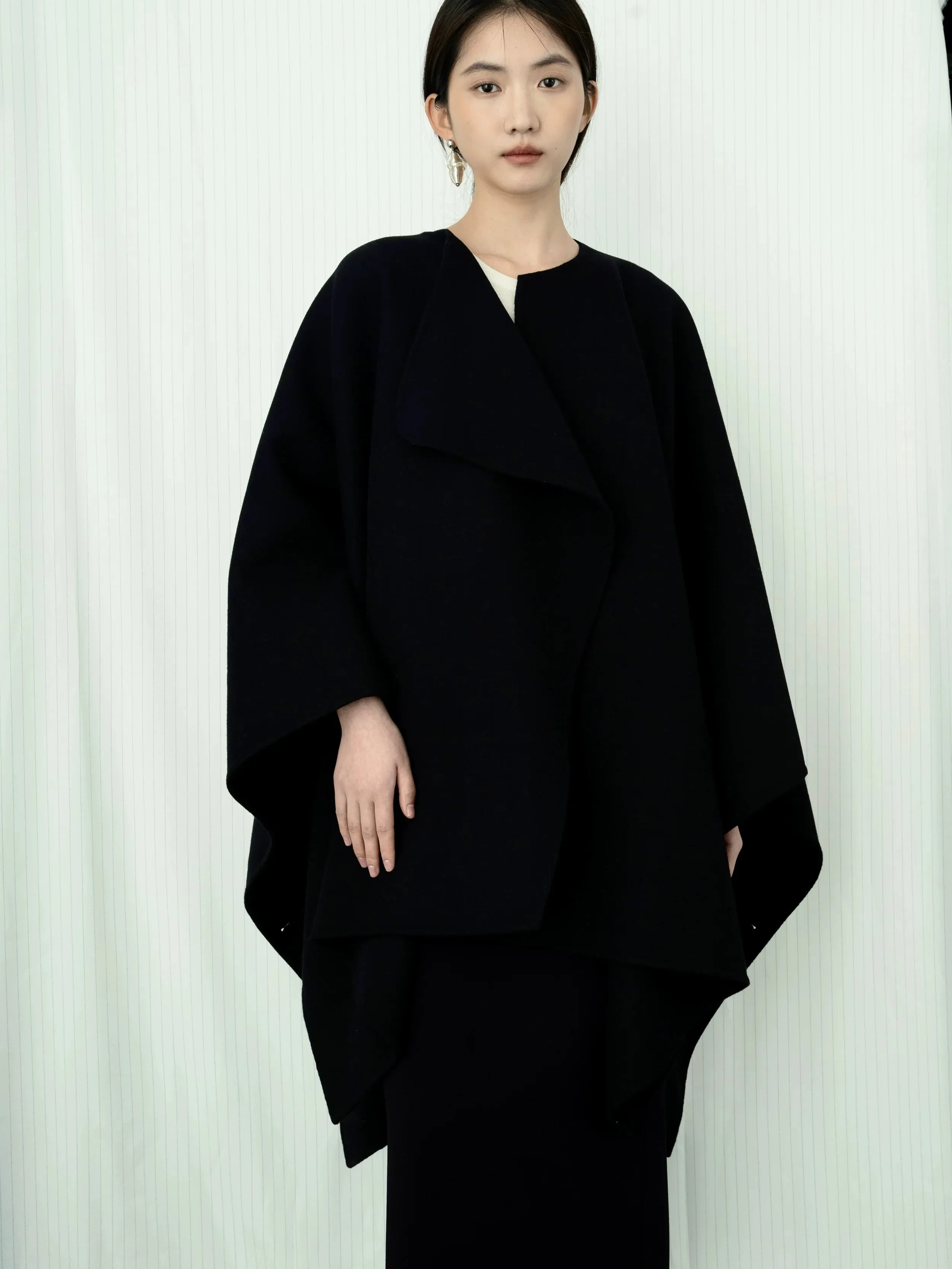 Two-Tone Draped Cape