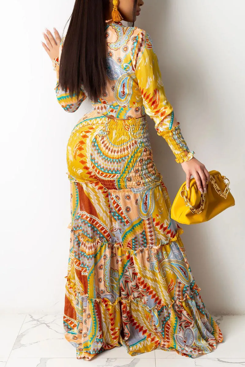 UF0287 Chiffon Pants Set