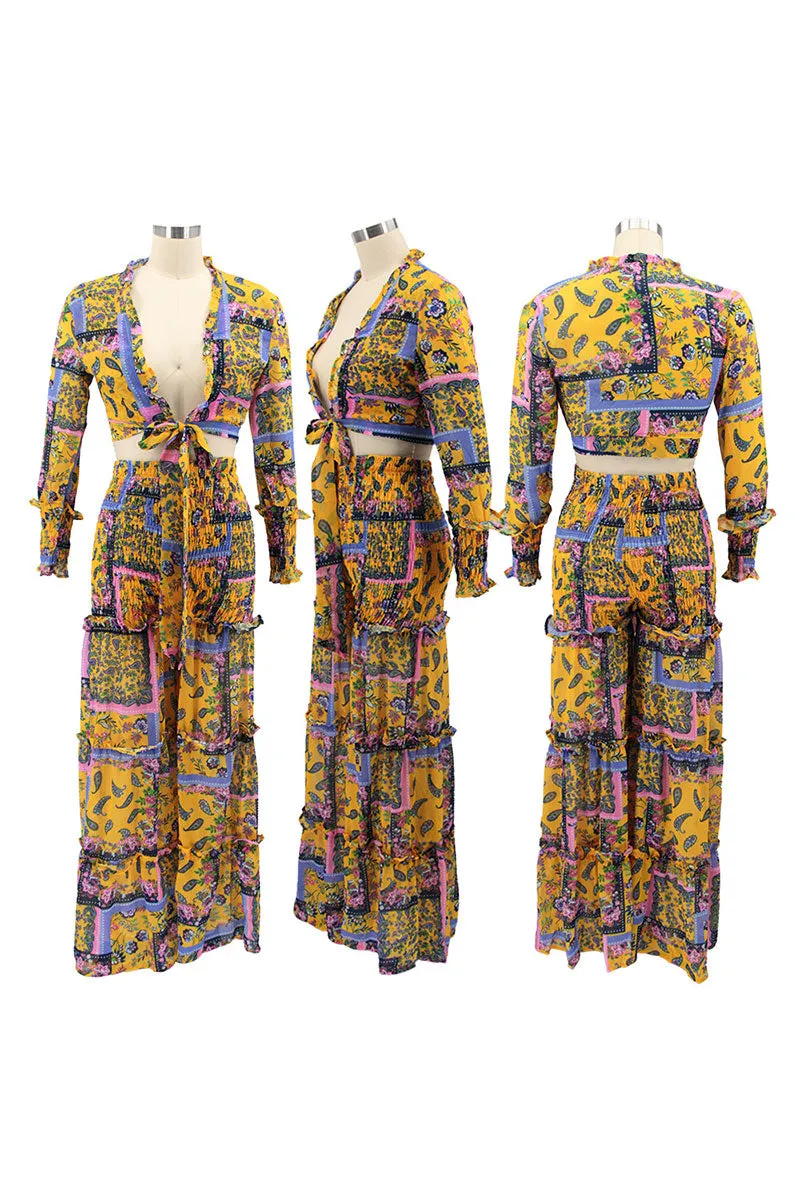 UF0287 Chiffon Pants Set