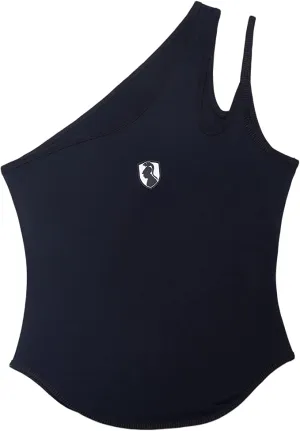 VHNY Tank Tops for Women | Sleeveless Womens Tank Tops | Asymmetrical Jersey Sleeveless Tank Top Black Sage Mauve NYC Brand (Black, M, m)