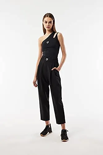 VHNY Tank Tops for Women | Sleeveless Womens Tank Tops | Asymmetrical Jersey Sleeveless Tank Top Black Sage Mauve NYC Brand (Black, M, m)