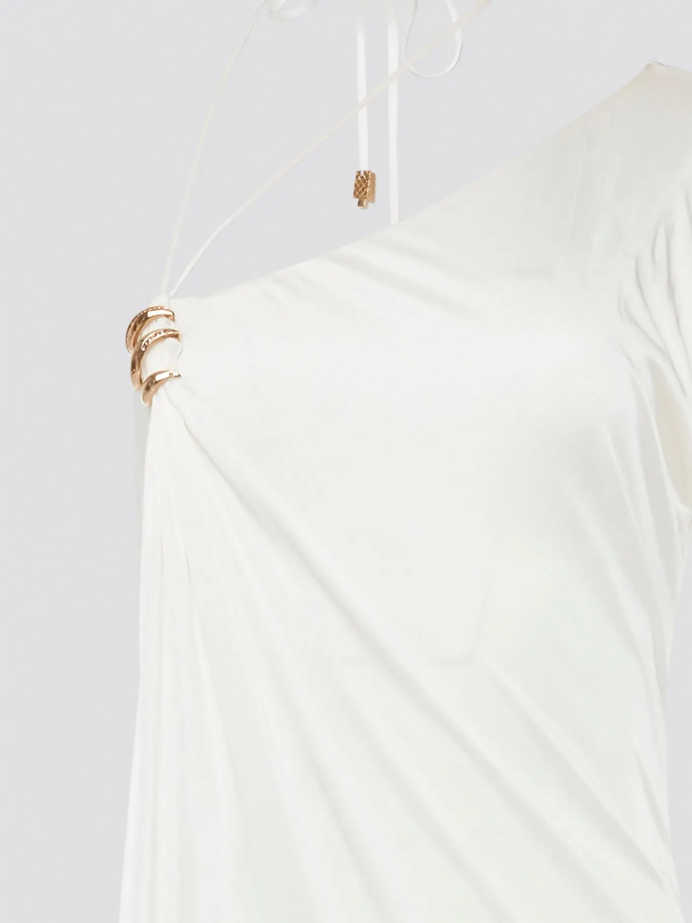 White Asymmetrical Gown