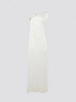 White Asymmetrical Gown