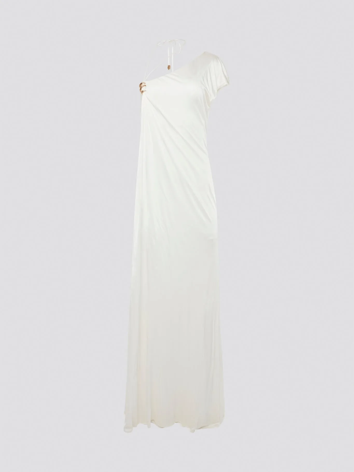 White Asymmetrical Gown