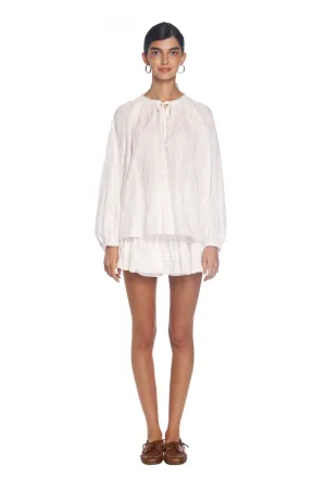 White Petra Motif Blouse