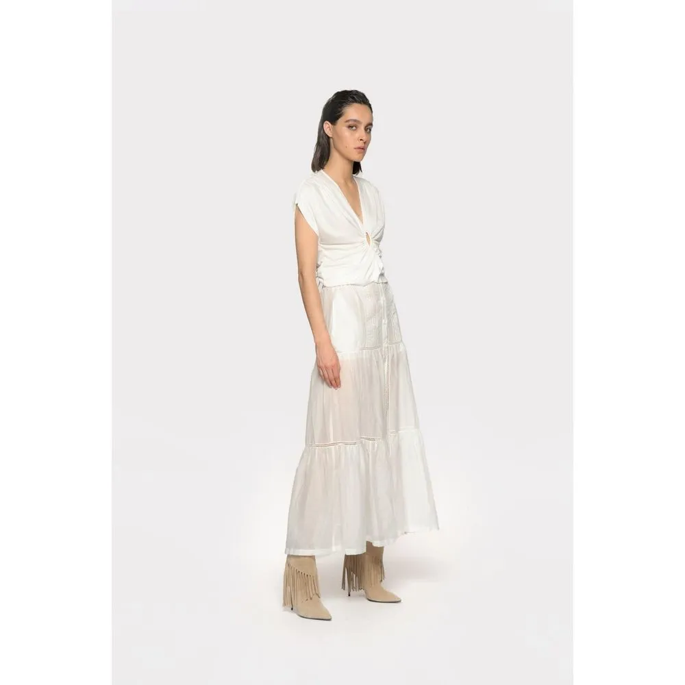 White Viscose Tops & T-Shirt