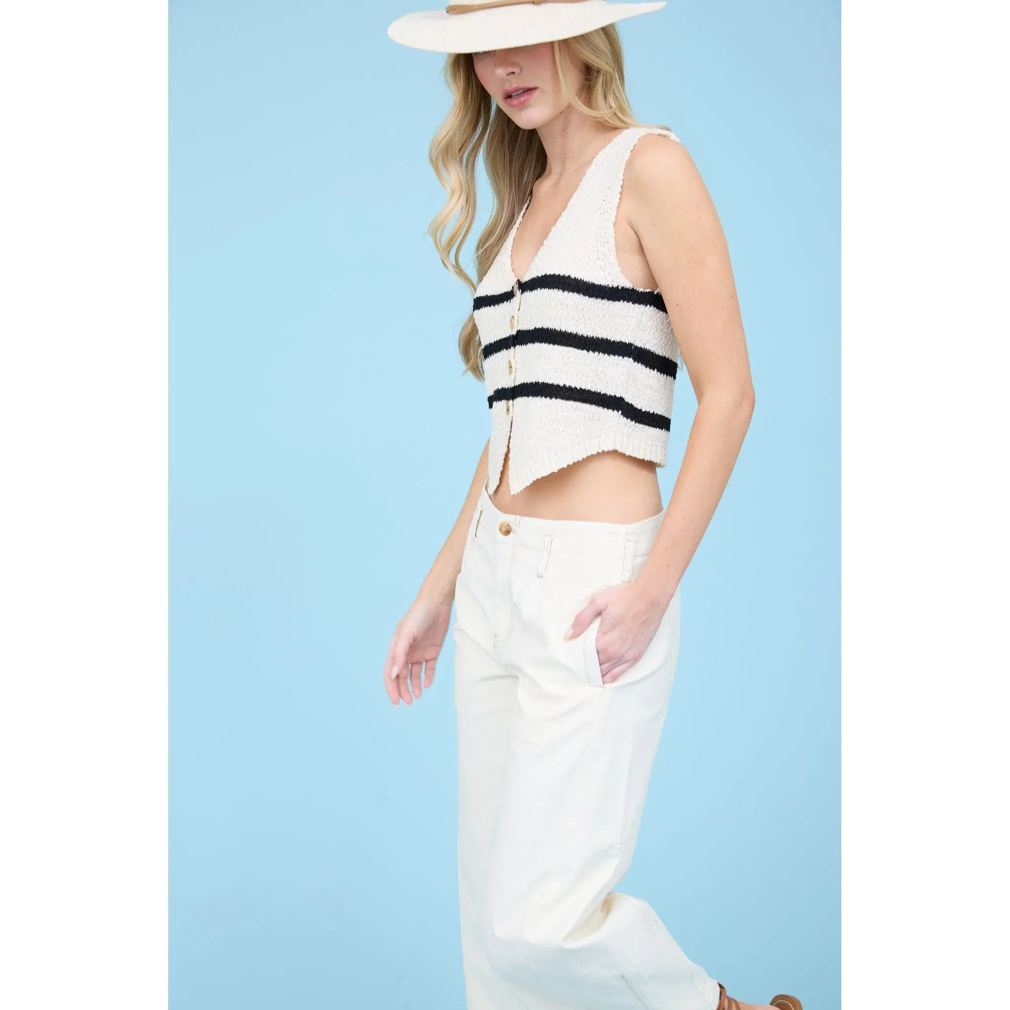 Wide Leg Barrel Jeans || Ecru