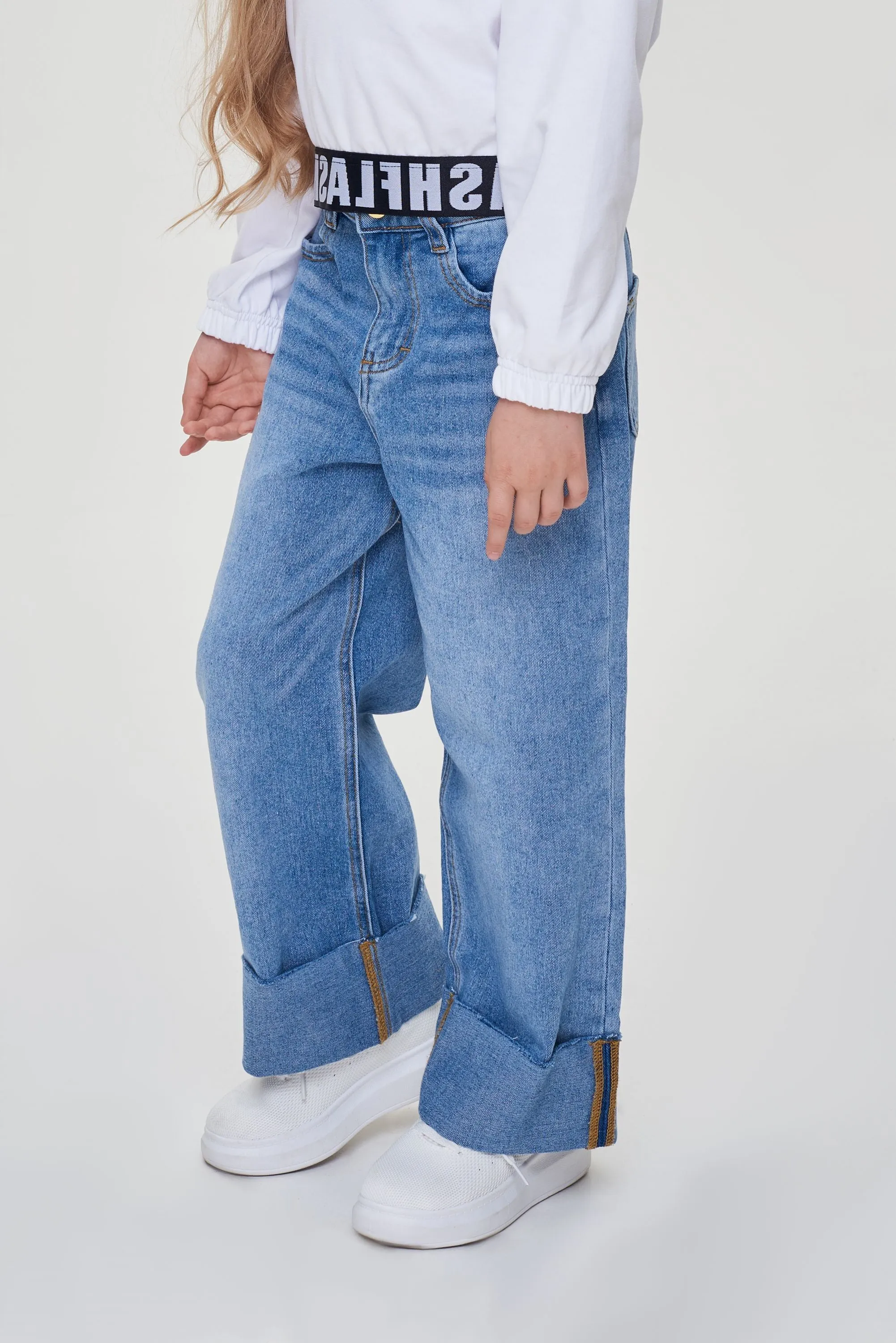 Wide Leg Denim Pants