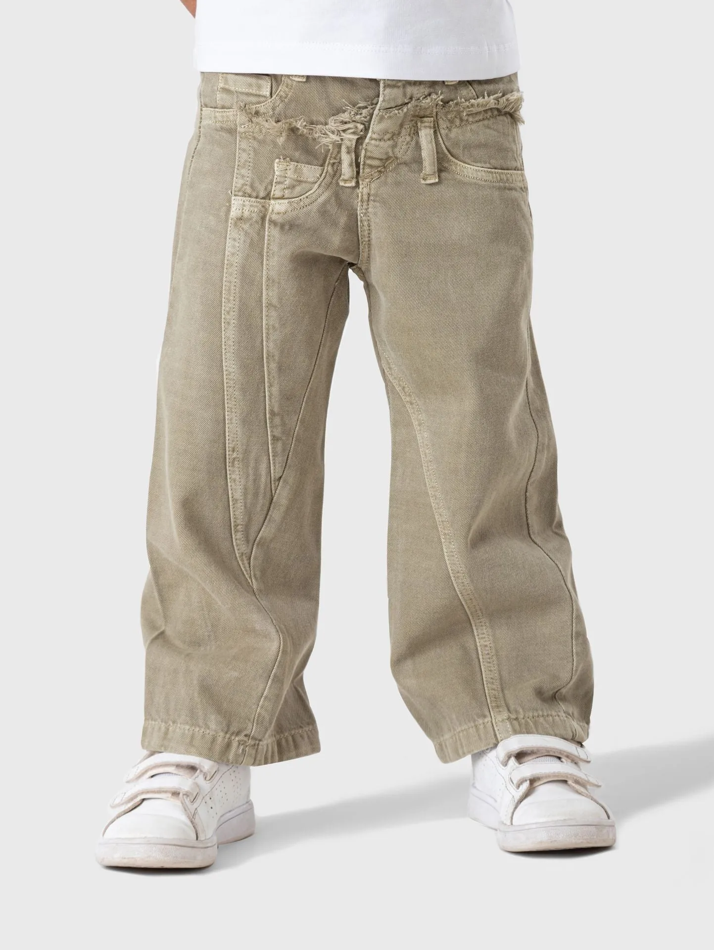 Wide Leg Gabardine Pants