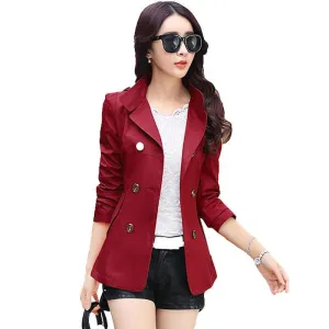Women Fashion Slim Coats Plus Pockets Double Breasted Design Slim Lady Trench