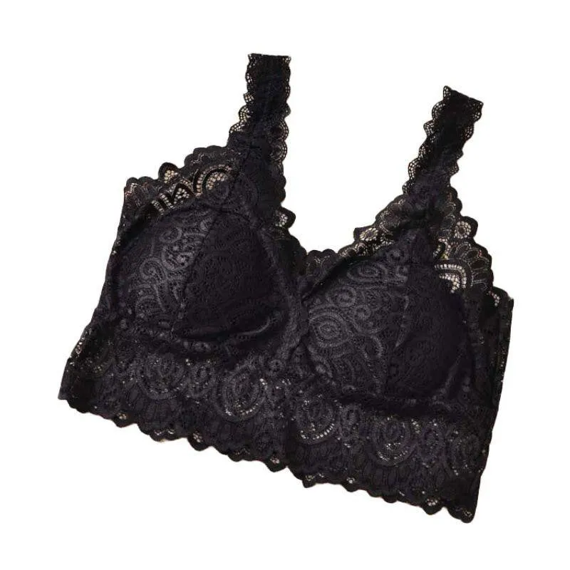 Women Lace Floral Bra Crop Tops Padded Bralette Tank Tops Underwear