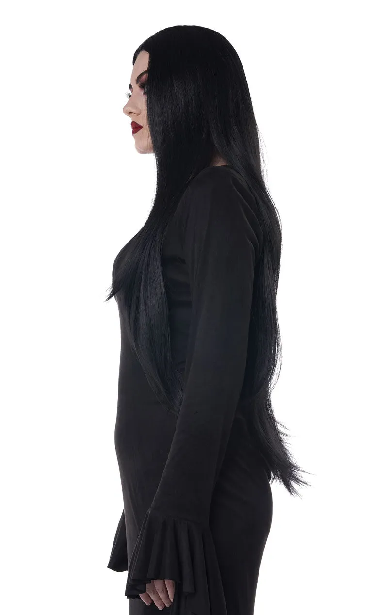 Womens Black Extra Long Cosplay Wig