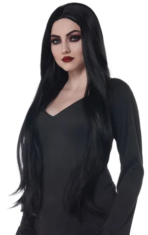 Womens Black Extra Long Cosplay Wig