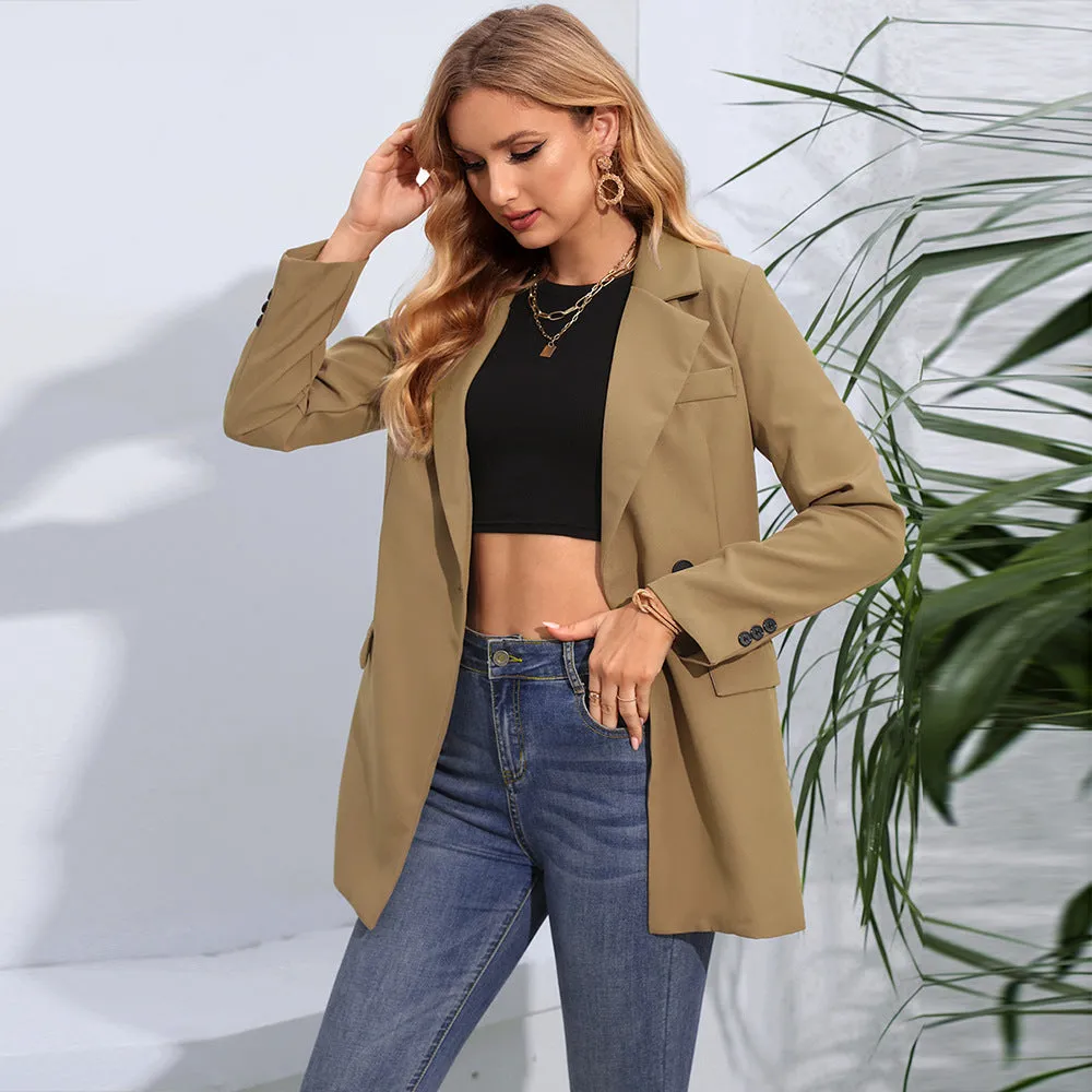 Women's Business Casual Double Breasted Blazer
