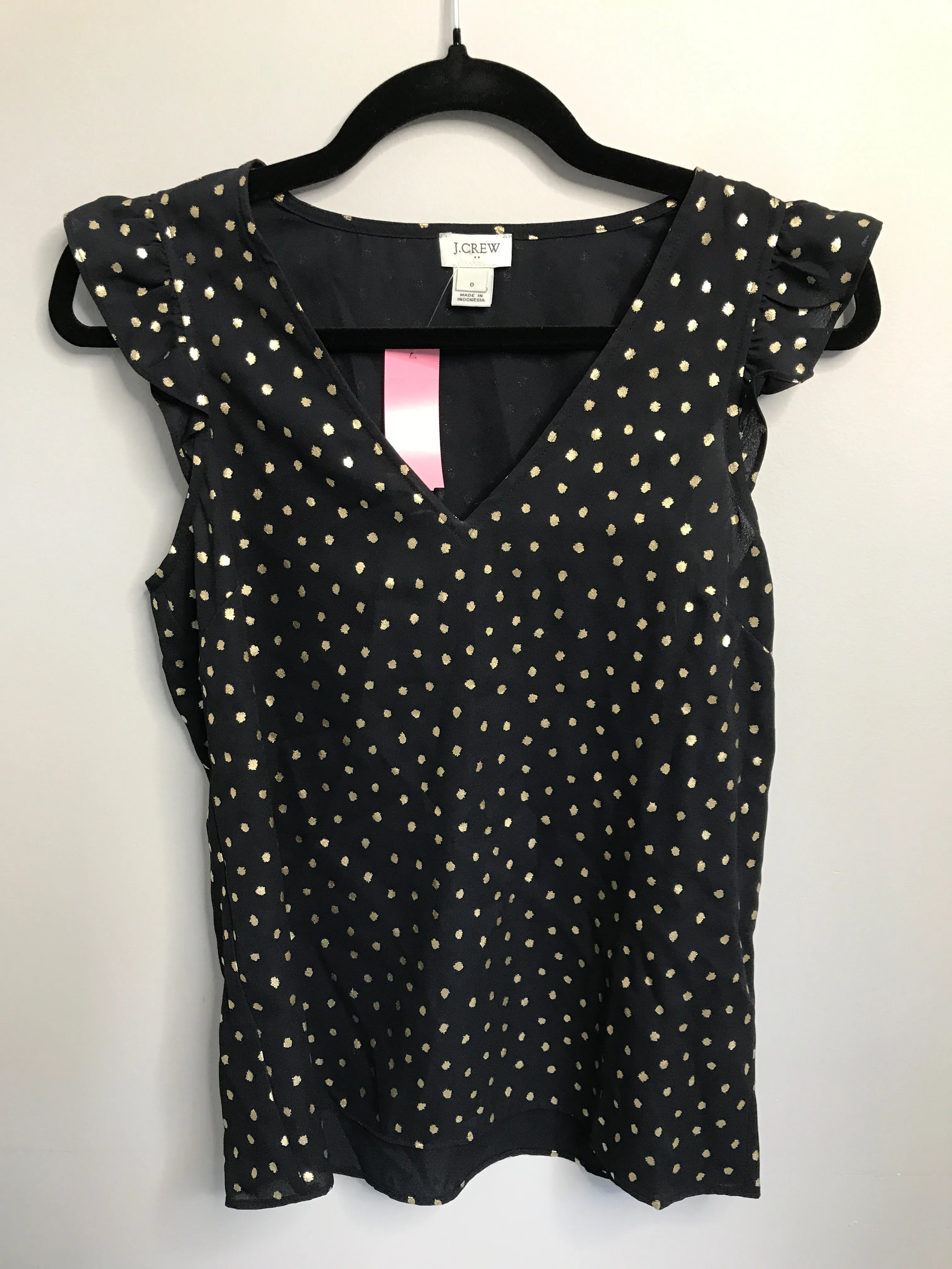 Womens Size 0 Misses Black J Crew Tops