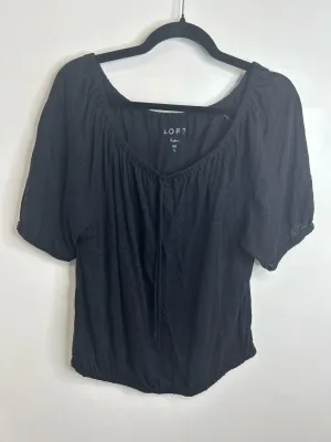 Womens Size Lg Misses Black Loft Tops