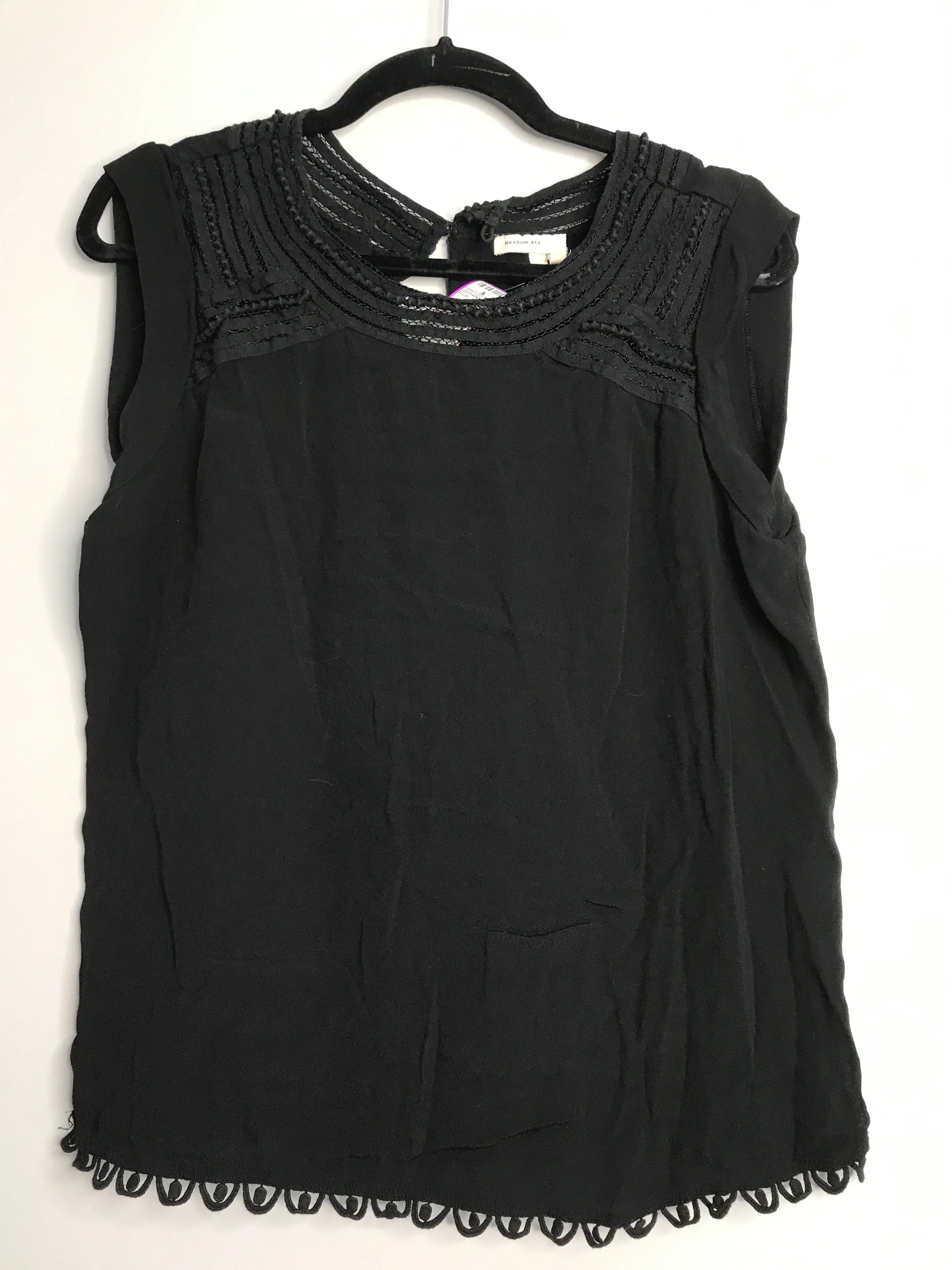 Womens Size Lg Misses Black Meadow Rue Tops