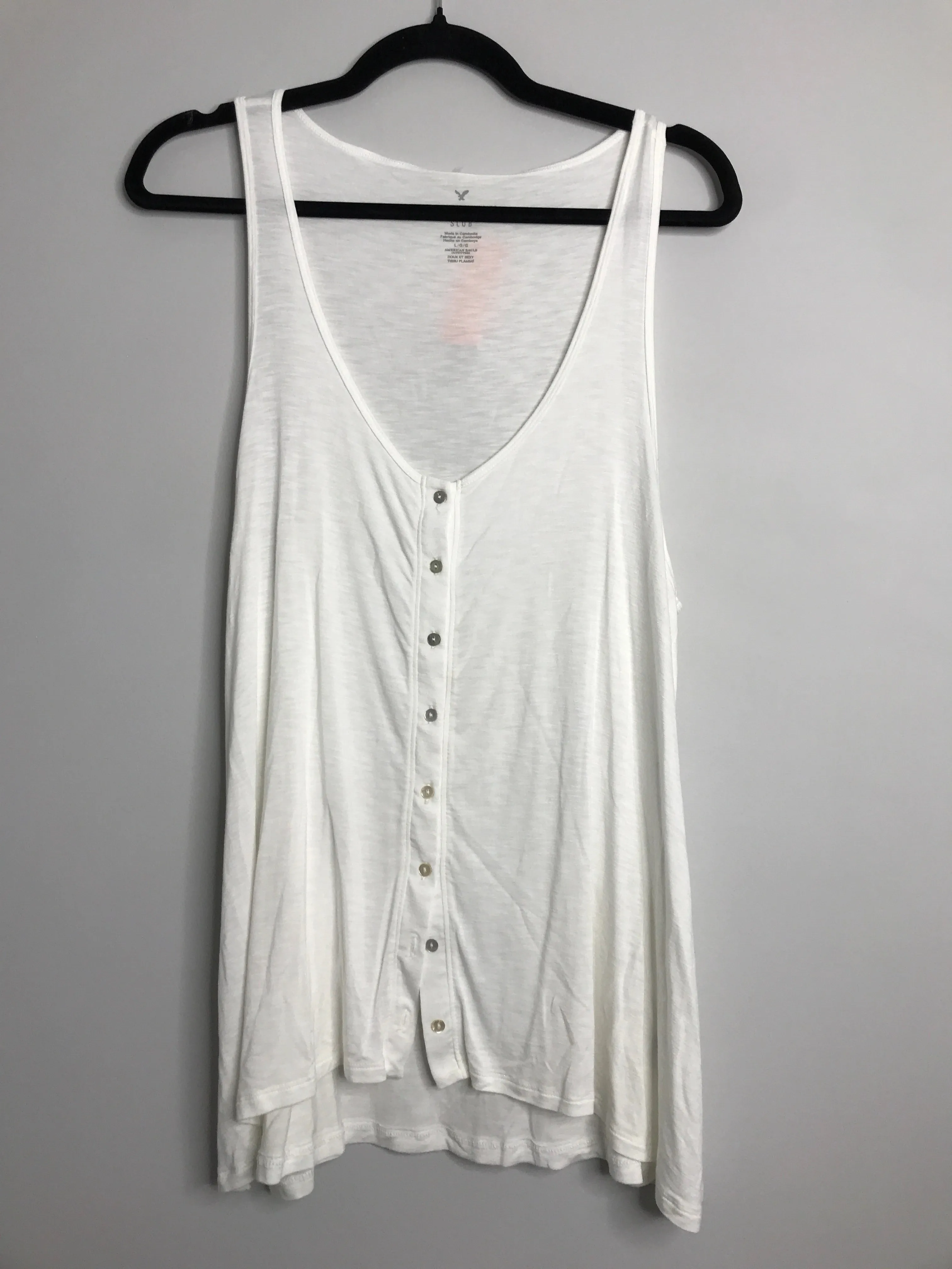 Womens Size Lg Misses White AE Tops