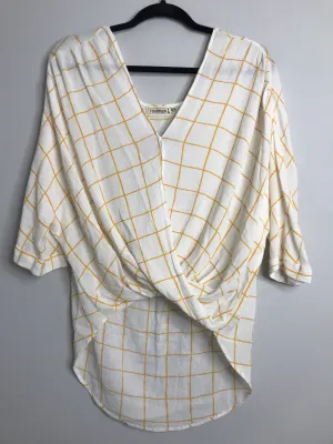 Womens Size Lg Misses White Fourteen & 9th Tops