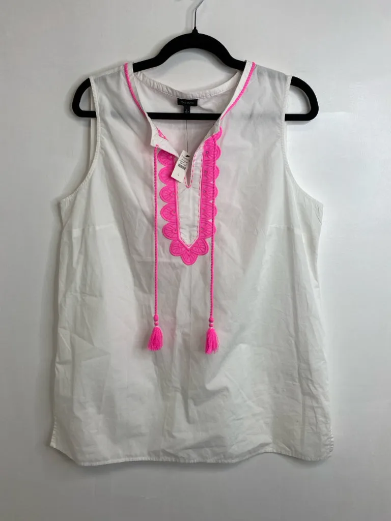 Womens Size Lg Misses White Talbots NWT Tops
