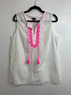 Womens Size Lg Misses White Talbots NWT Tops
