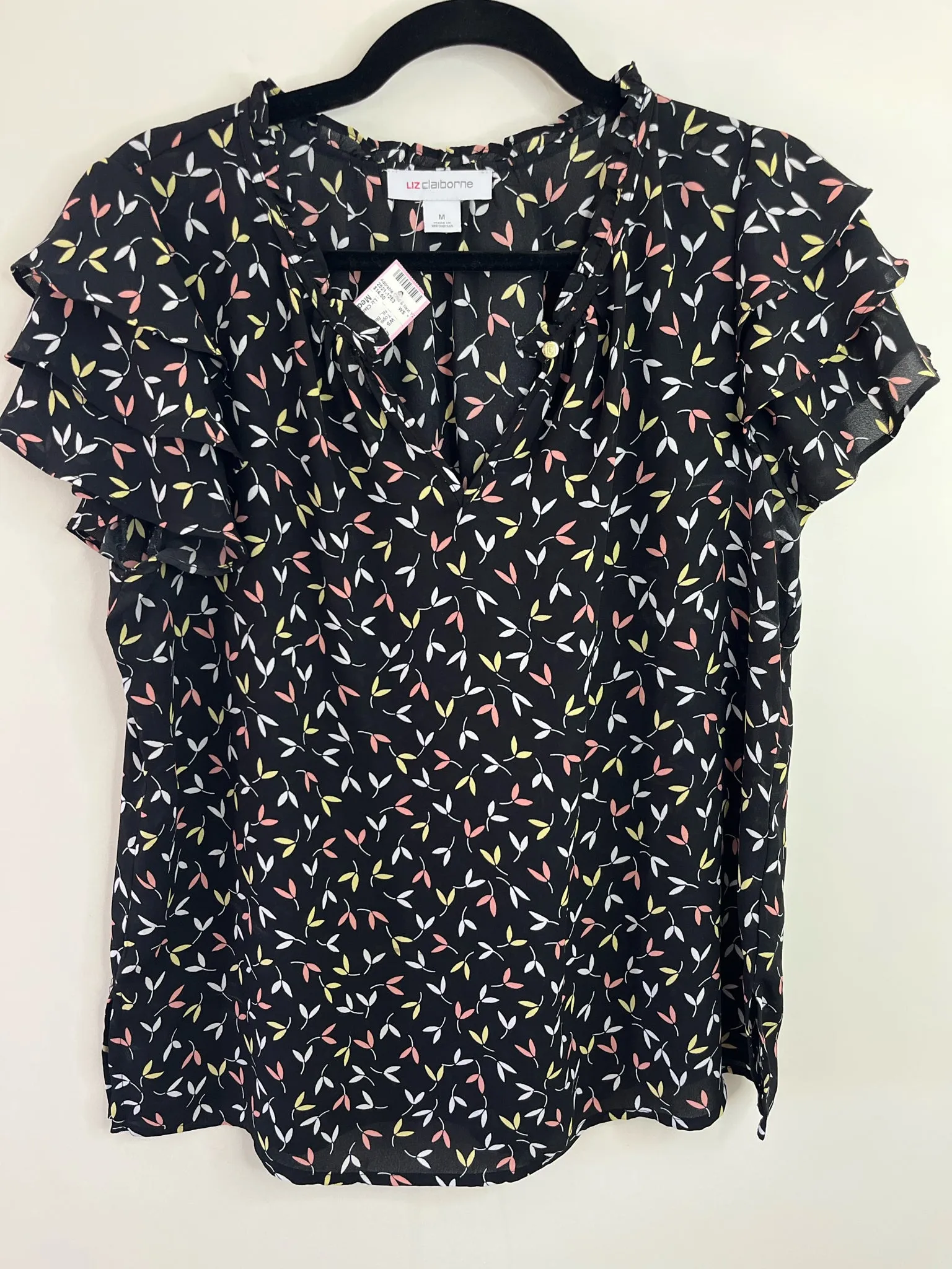 Womens Size Med Misses Black Liz Claiborne Tops