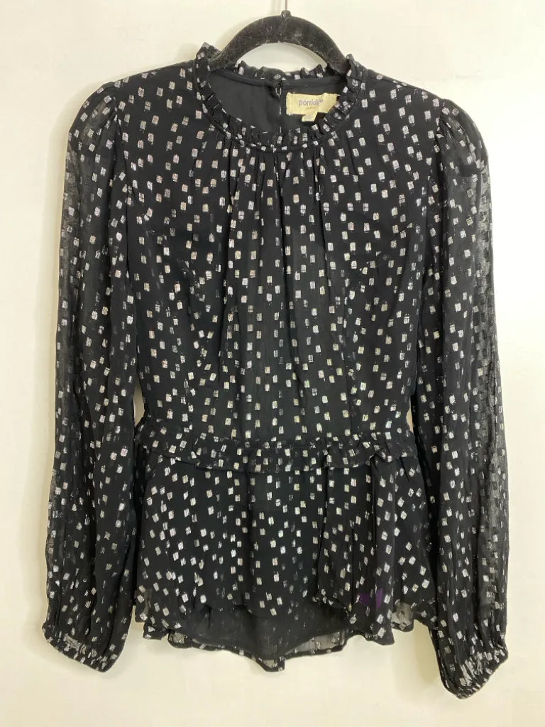 Womens Size Med Misses Black Porridge Tops