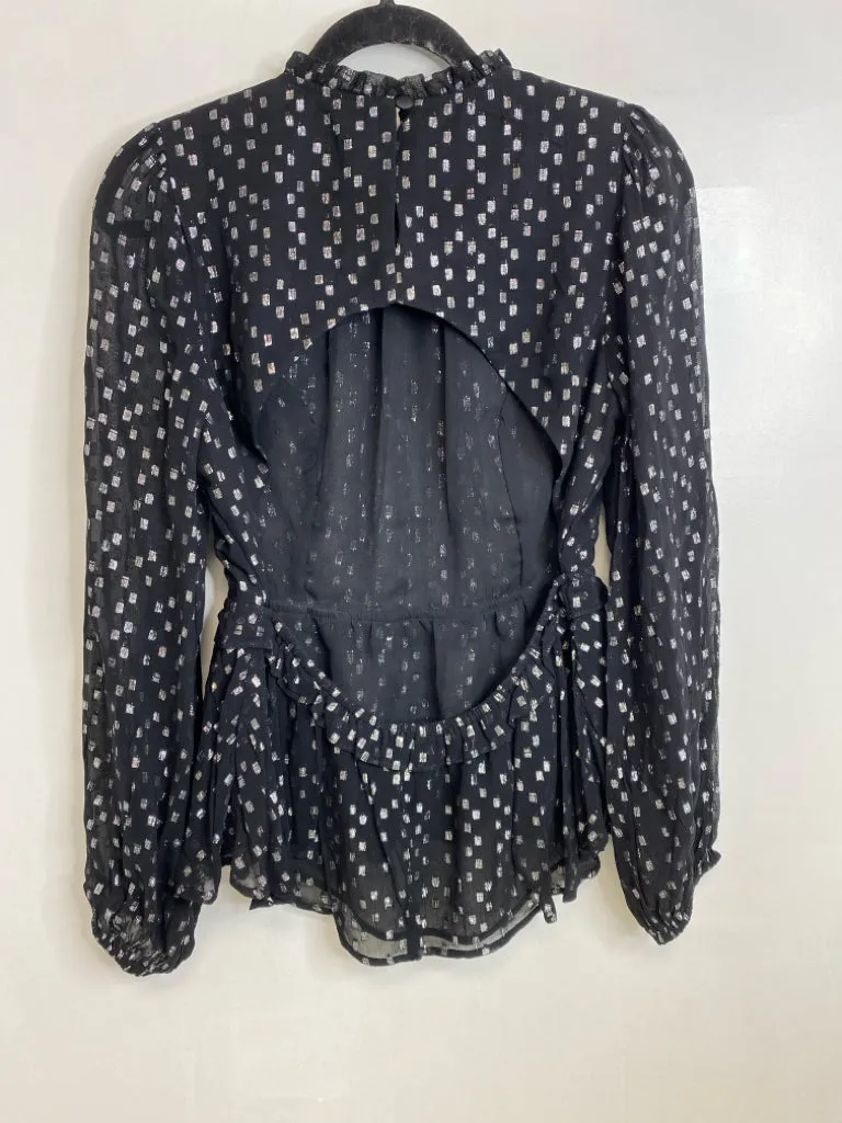Womens Size Med Misses Black Porridge Tops