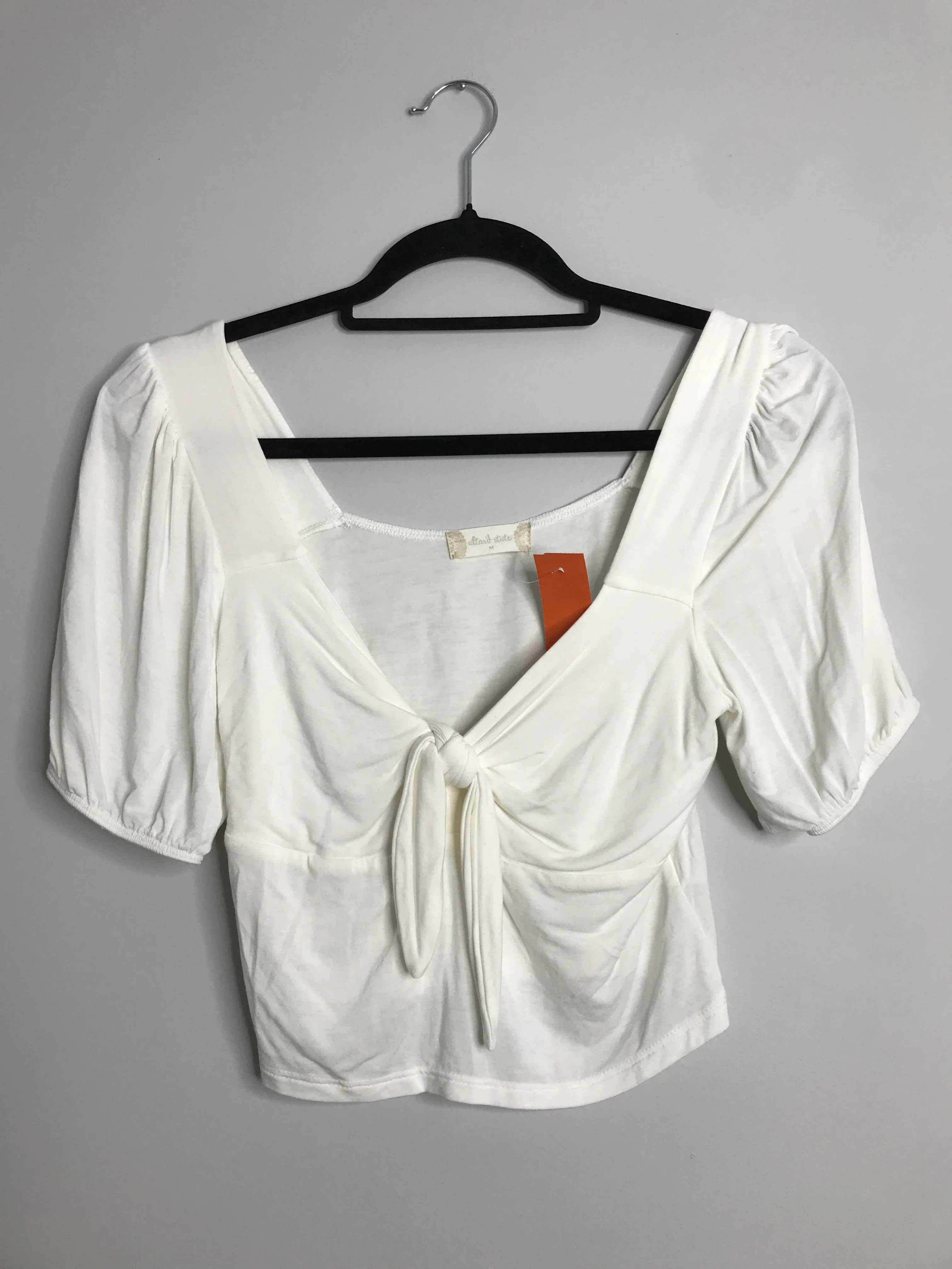 Womens Size Med Misses White Altar'd State Tops